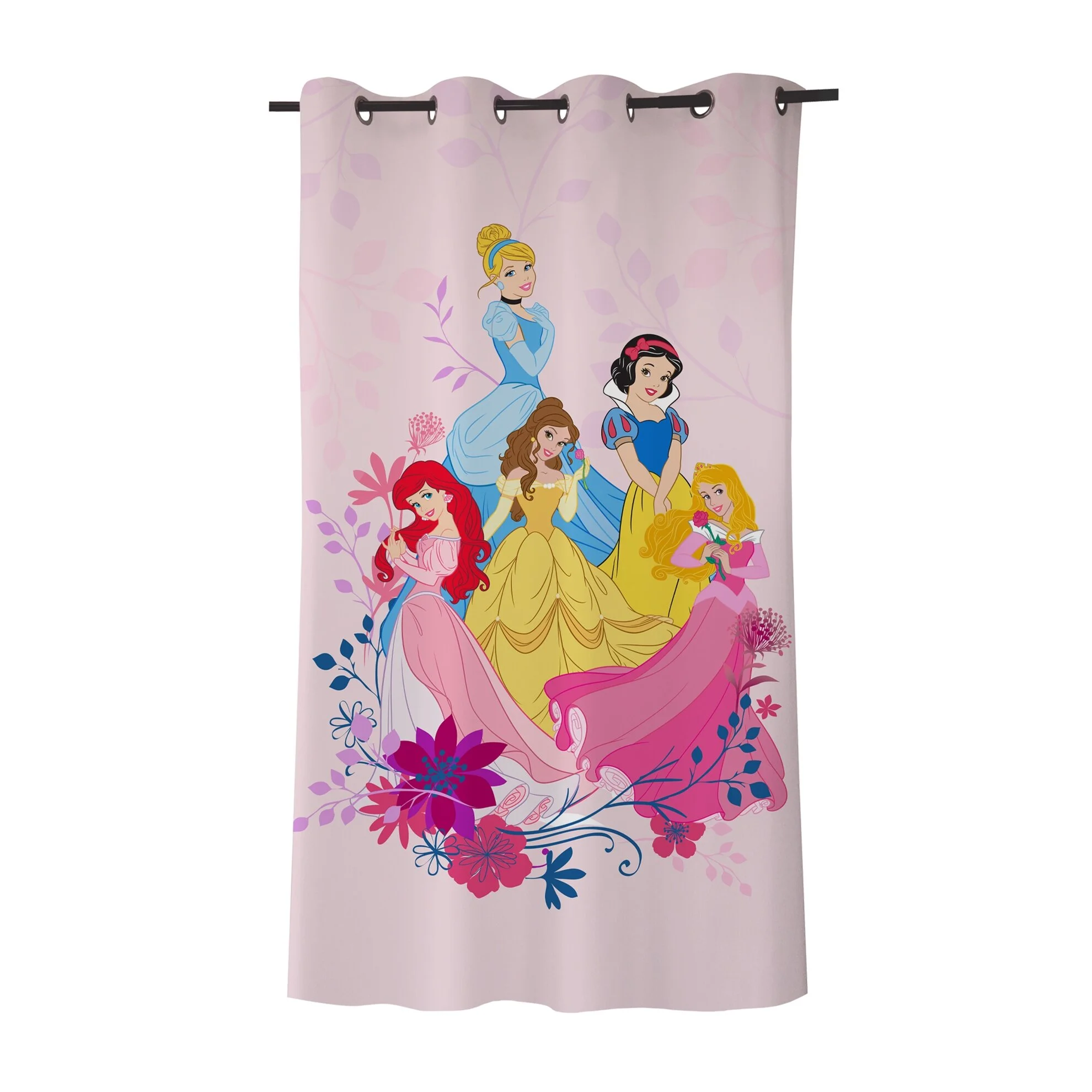 Lisanslı Disney Princesses Saten Tekli Hazır Fon Perde